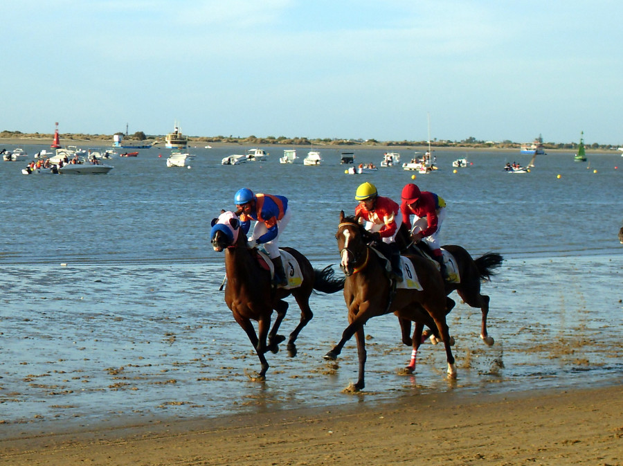 Carreras de caballos en la playa de Sanlúcar