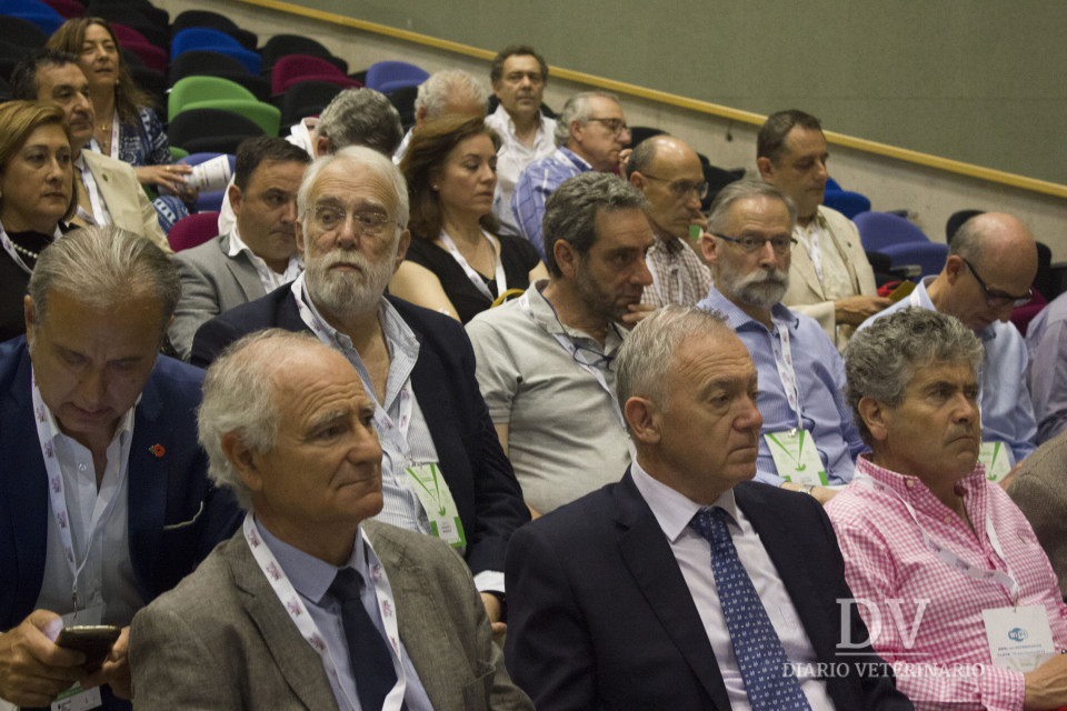 Los presidentes de los diferentes Colegios Veterinarios atentos a la inauguración del Congreso