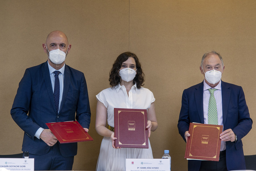 Joaquín Goyache, Isabel Díaz Ayuso y Felipe Vilas