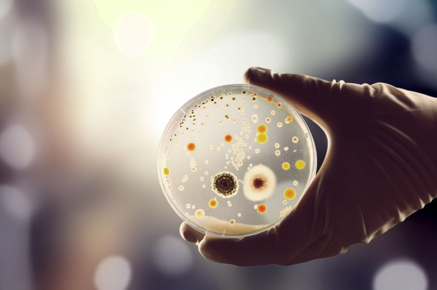 placa petri bacterias