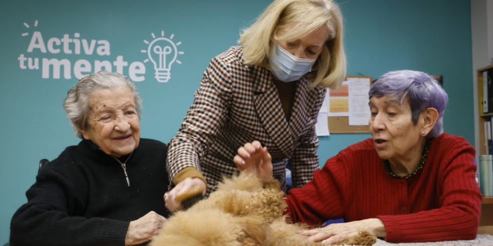 Madrid ofrece terapia asistida con animales para mayores