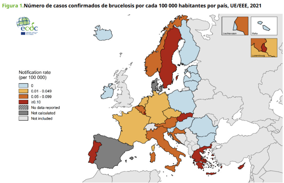Brucelosis 2021 mapa