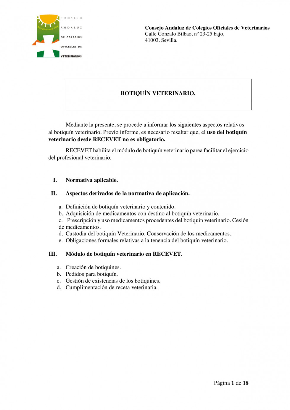 BotiqunVeterinarioRECEVET