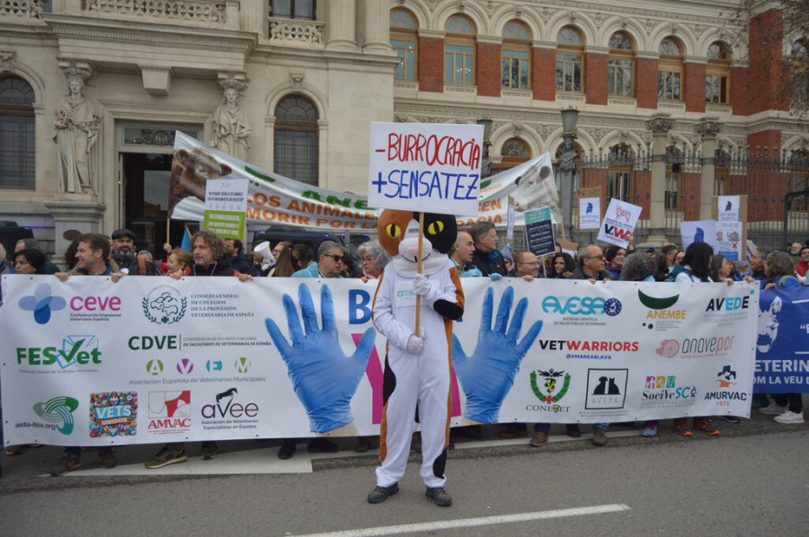 Concentración del 5 de marzo frente al Ministerio de Agricultura.