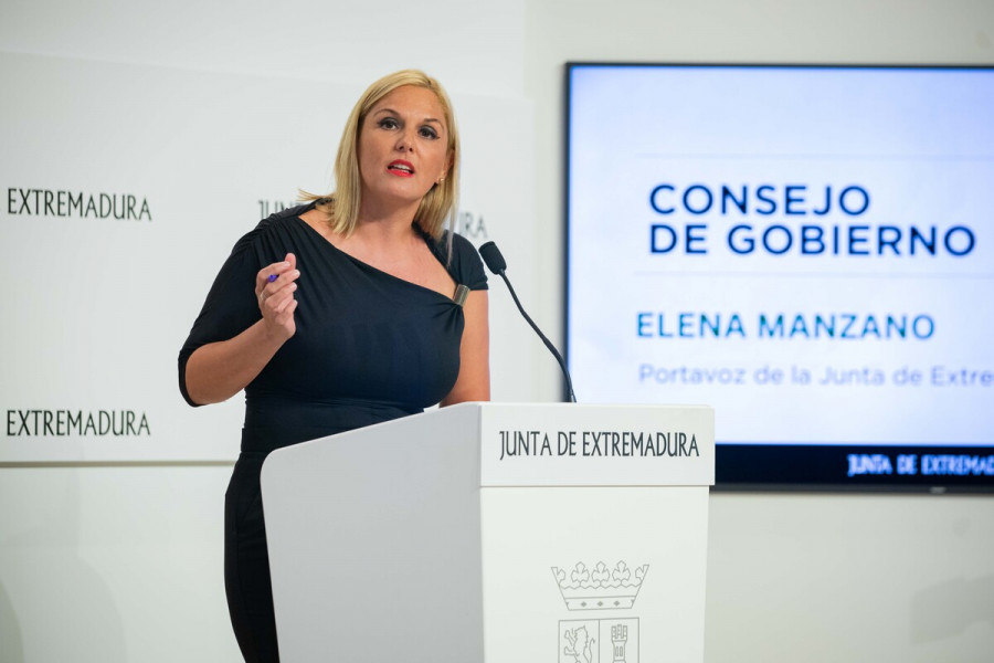 Elena Manzano, portavoz de la Junta de Extremadura